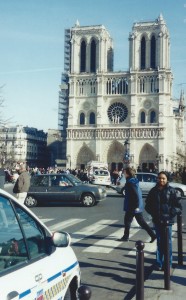 Visiting Notre Dame in Paris, France