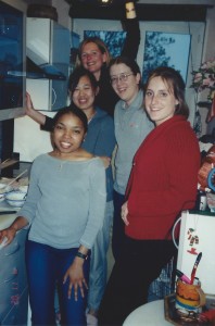 My Roommates & I in our Tiny Kitchen in Paris, France 