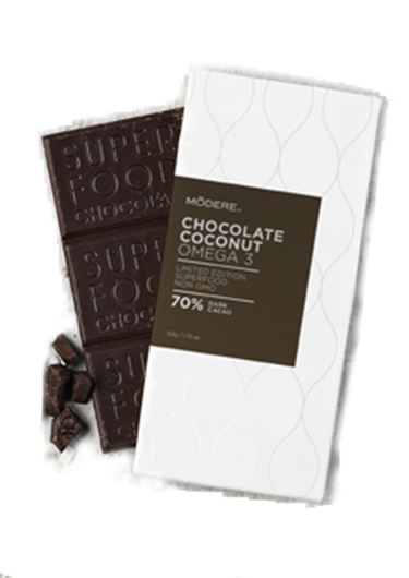 This gourmet healthy chocolate is enriched with omega 3 (DHA) for enhanced health benefits.