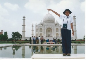 Ms Toi at the Taj Mahal in India